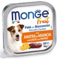 Monge Fruits 狗餐盒 鴨肉香橙 100g (MO3239)