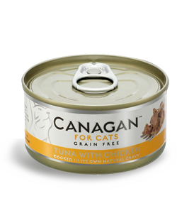 Canagan 貓用无谷物吞拿鱼+鸡肉配方罐头 75g