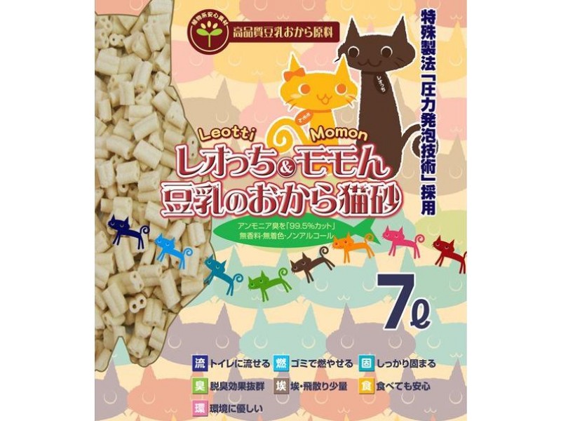 Leotti Momon 单通豆腐砂 7L x 6包/每箱
