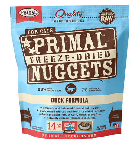 Primal (原始) 貓用冷凍脫水糧- 鴨肉配方 14oz