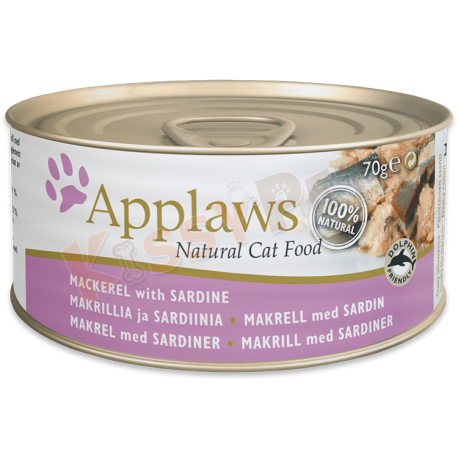 Applaws 鯖魚+沙甸魚貓罐頭 70g