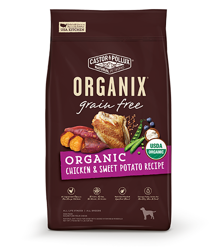 Organix USDA 無穀物成犬糧-有機雞肉甜薯配方 18lb