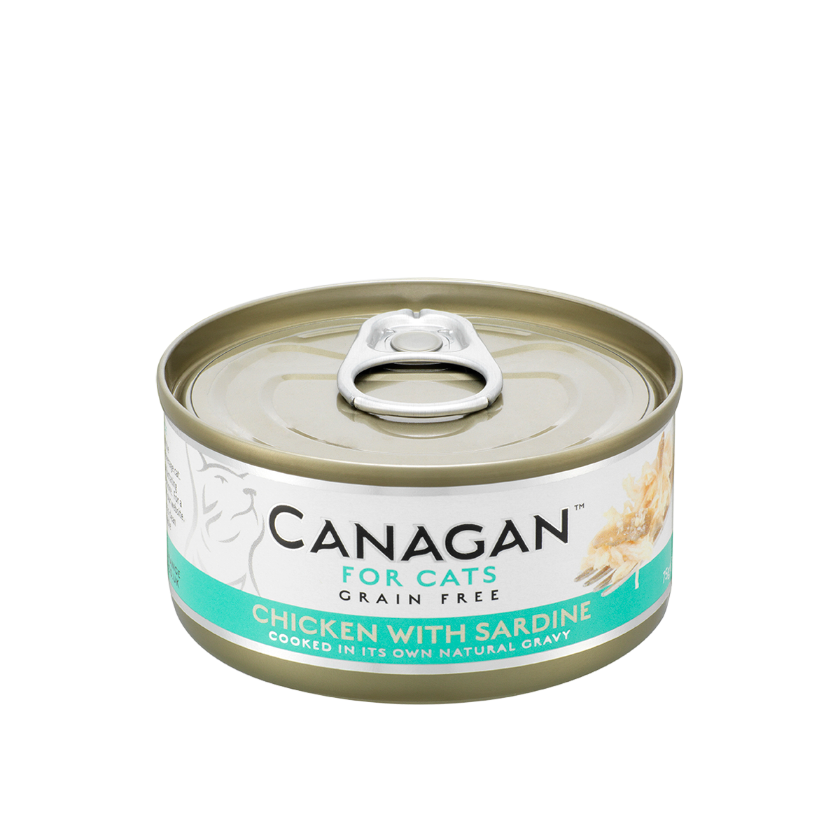 Canagan 貓用無穀物雞肉+沙甸魚配方罐頭 75g
