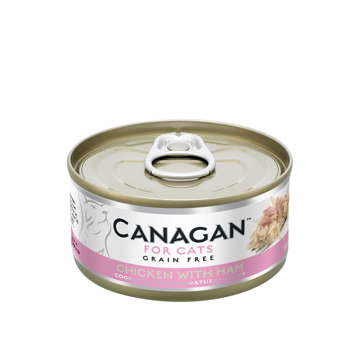 Canagan 貓用无谷物鸡肉+火腿配方罐头 75g