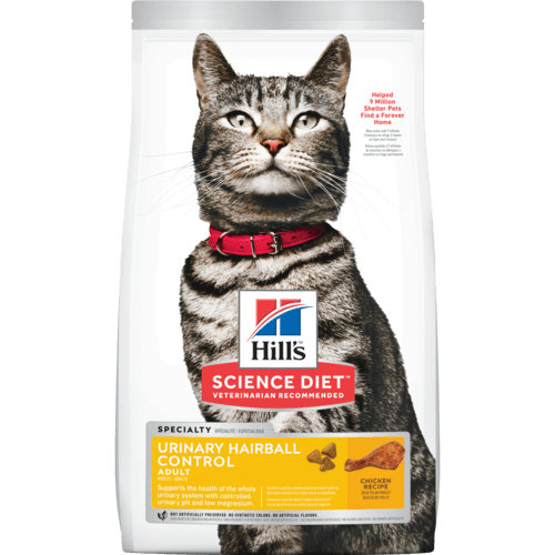 Hill's -10137 成貓泌尿道健康和去毛球貓糧 15lb