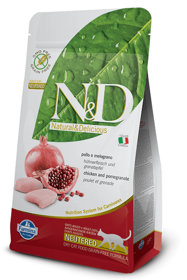 N&D CHICKEN & POMEGRANATE 无谷物絶育貓配方 鸡肉 &石榴 5kg