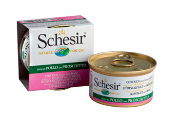 SchesiR 啫喱系列 雞肉火腿貓罐頭 85g