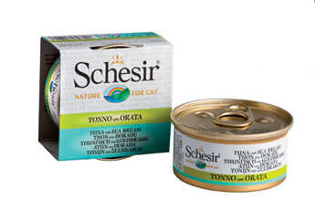 SchesiR 湯煮系列 吞拿魚鯛魚魚湯汁貓罐頭 70g