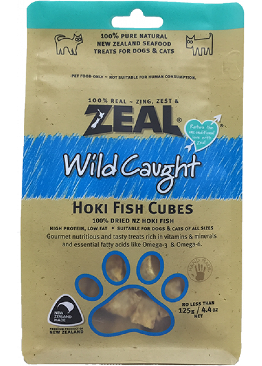 Zeal NZ Hoki Cubes 紐西蘭藍鱈魚粒 125g
