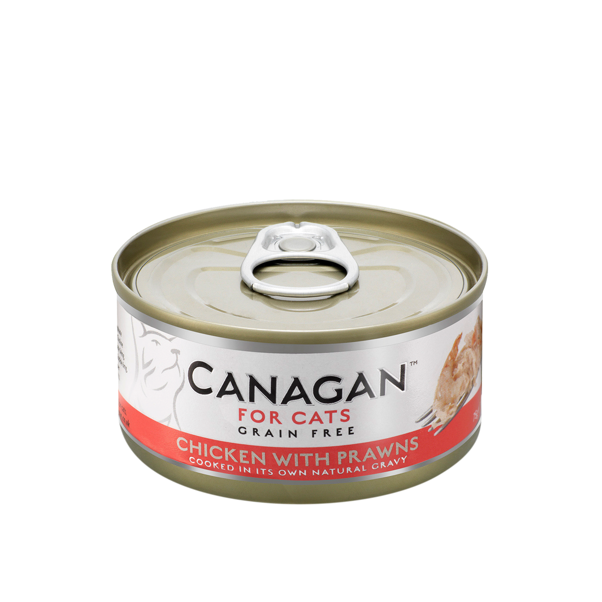 Canagan 貓用无谷物鸡肉+虾配方罐头 75g