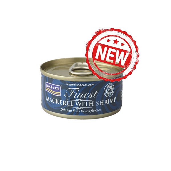 Fish4Cats Finest鯖鱼块鲜虾 貓罐头 70G