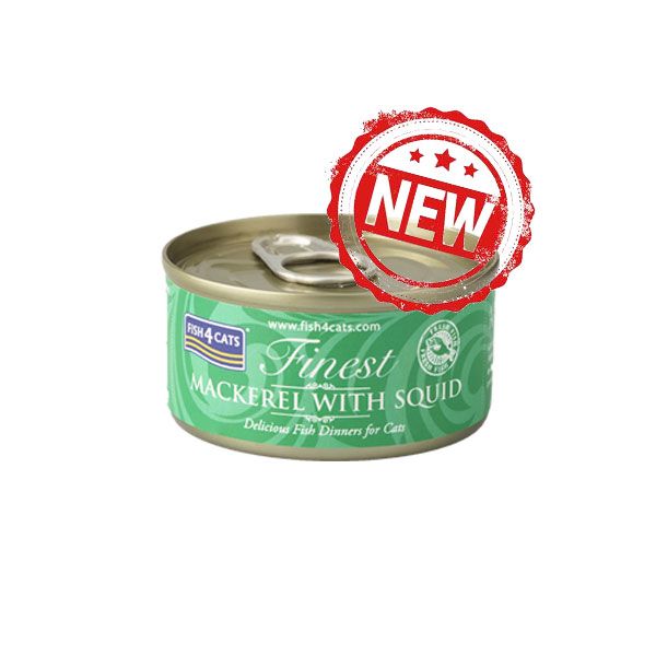 Fish4Cats Finest鯖鱼块魷鱼 貓罐头 70G