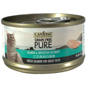 CANIDAE® PURE三文鱼与白身鱼貓罐头 70g