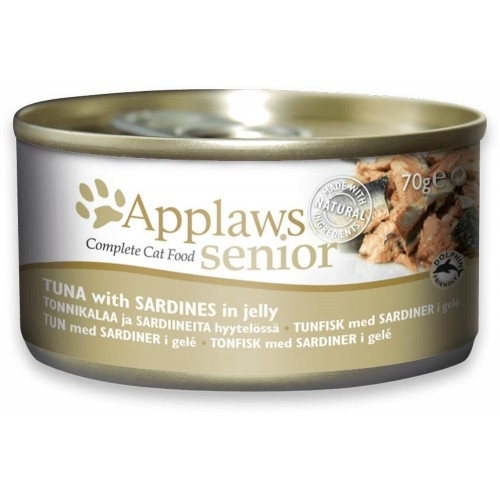 Applaws Jelly系列 老貓配方 吞拿魚+沙甸魚 貓罐頭 70g