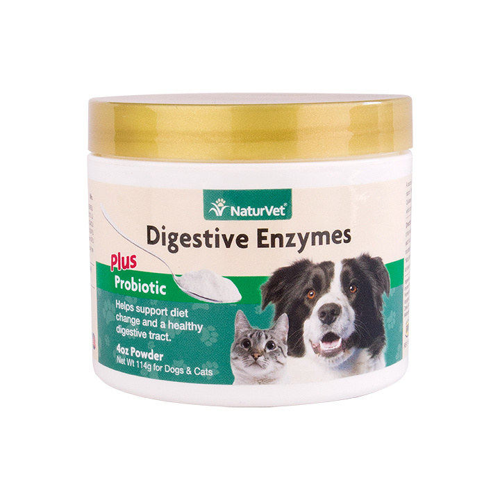 NaturVet Digestive Enzymes 犬貓用酵素益生菌调理腸胃粉 4oz