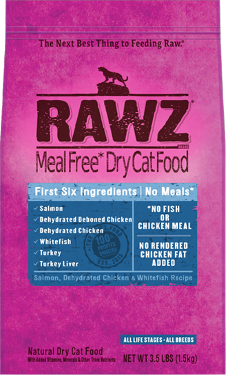 RAWZ 無穀物低溫烘焙 三文魚+脫水雞肉+白肉魚 貓糧 7.8lb x兩包優惠