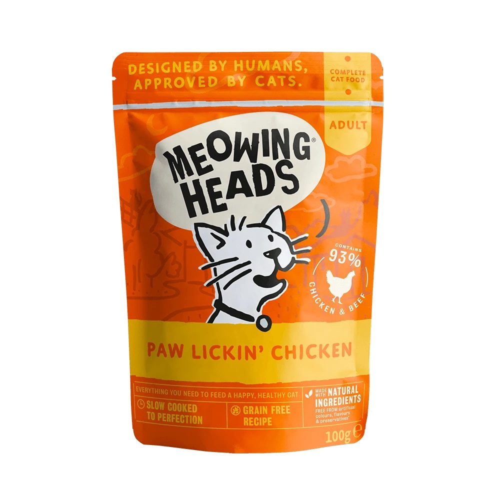 Meowing Heads 無穀物Paw Lickin' Chicken主食濕包 100g