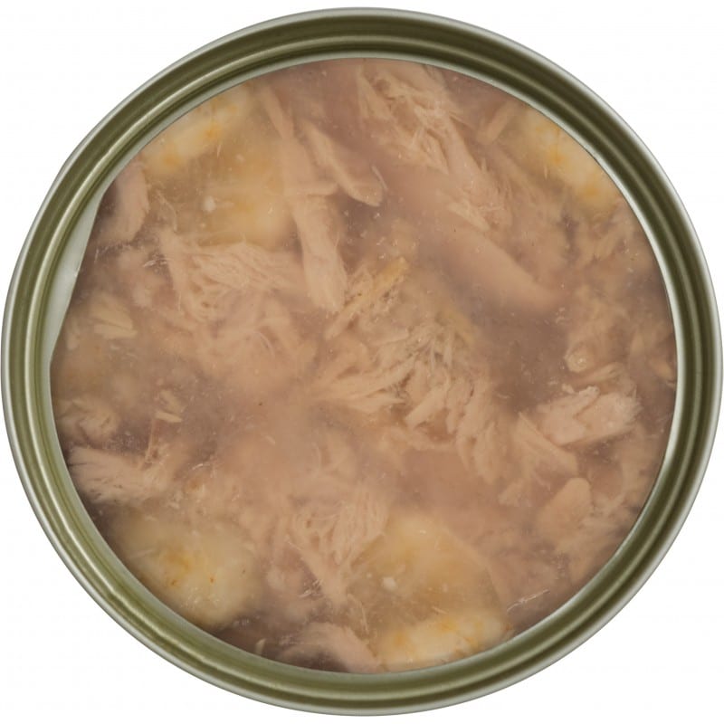 SALICAN 經典吞拿魚系列 吞拿魚蝦 TUNA WHITE MEAT WITH SHRIMP IN JELLY 主食罐 黃 85G