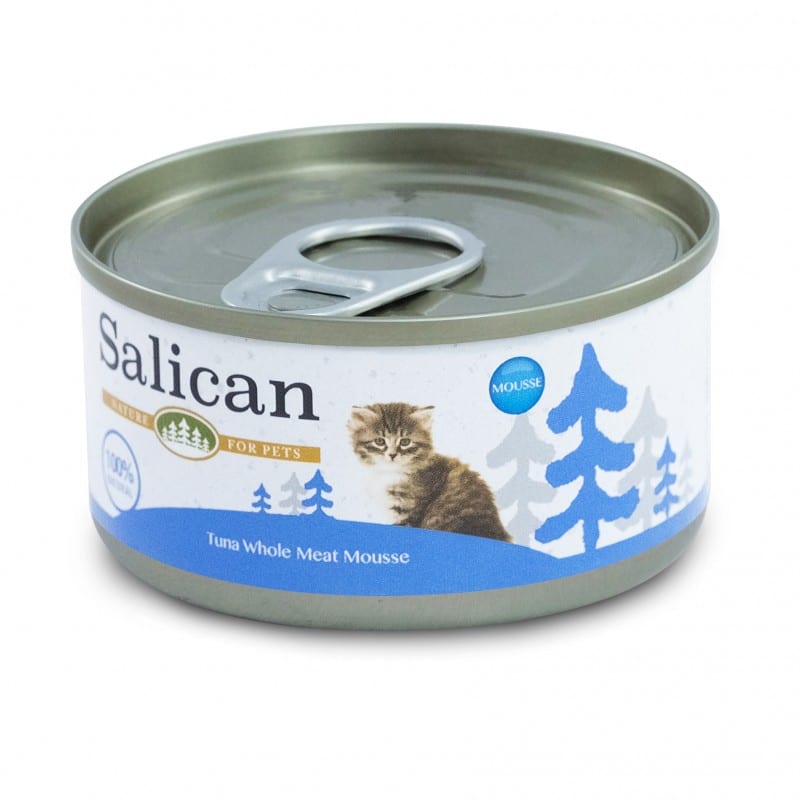 SALICAN 經典吞拿魚系列 吞拿魚慕絲 TUNA WHOLE MEAT MOUSSE 主食罐 藍 85G