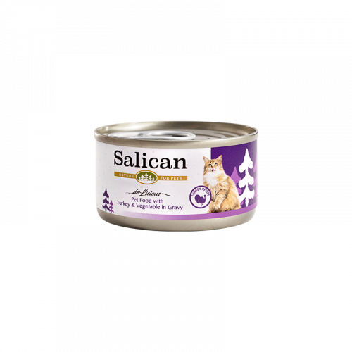 SALICAN 火雞肉+蔬菜貓罐頭（肉汁）TURKEY & VEGETABLE IN GRAVY 主食罐 - 85G