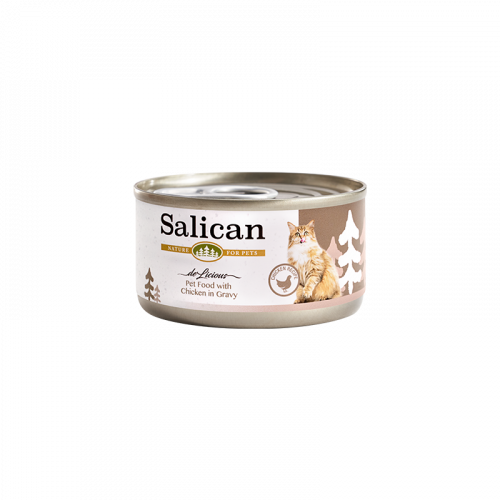 SALICAN 雞肉貓罐頭（肉汁) CHICKEN IN GRAVY 主食罐- 85G