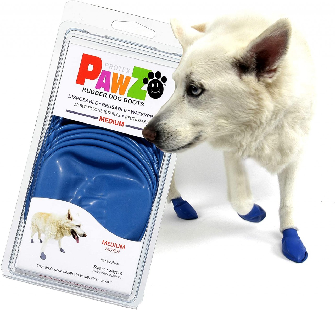 Pawz boots 防水狗脚套 M (蓝)