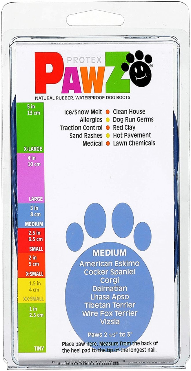 Pawz boots 防水狗腳套 M (藍)