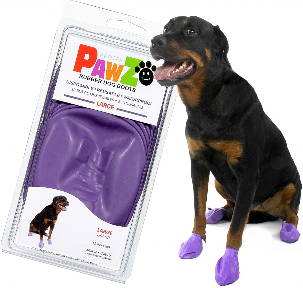 Pawz boots 防水狗脚套 L (紫)