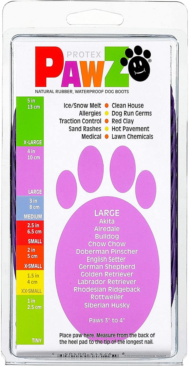 Pawz boots 防水狗腳套 L (紫)