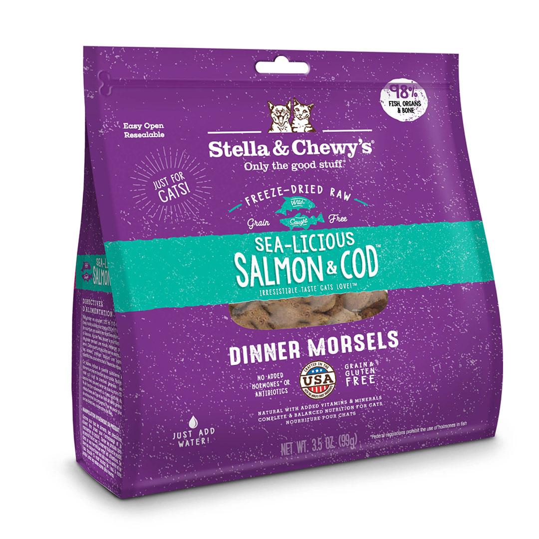 Stella & Chewy's 脫水貓粮 Freeze Dried Sea Licious Salmon Cod Dinner - 三文鱼鱈鱼配方 8oz