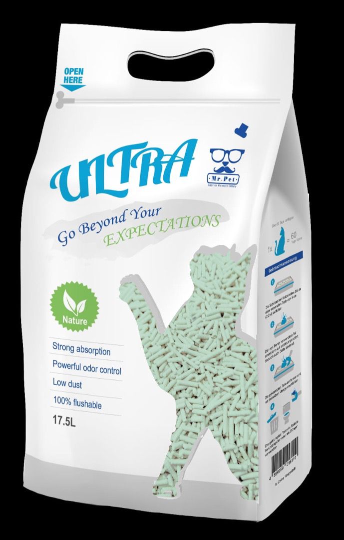 MR.PET ULTRA豆腐砂 17.5L (绿茶味)