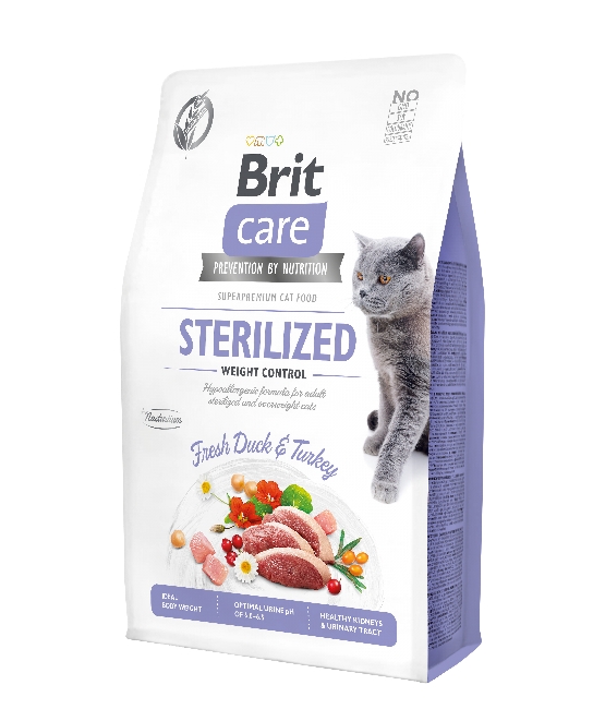 BRIT CARE - Sterilized Weight Control 绝育貓減肥无谷物配方 2KG