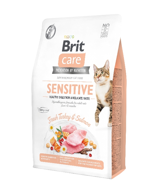 BRIT CARE - Sensitive Healthy Digestion & Delicate Taste 挑嘴貓敏感腸胃无谷物配方 2KG