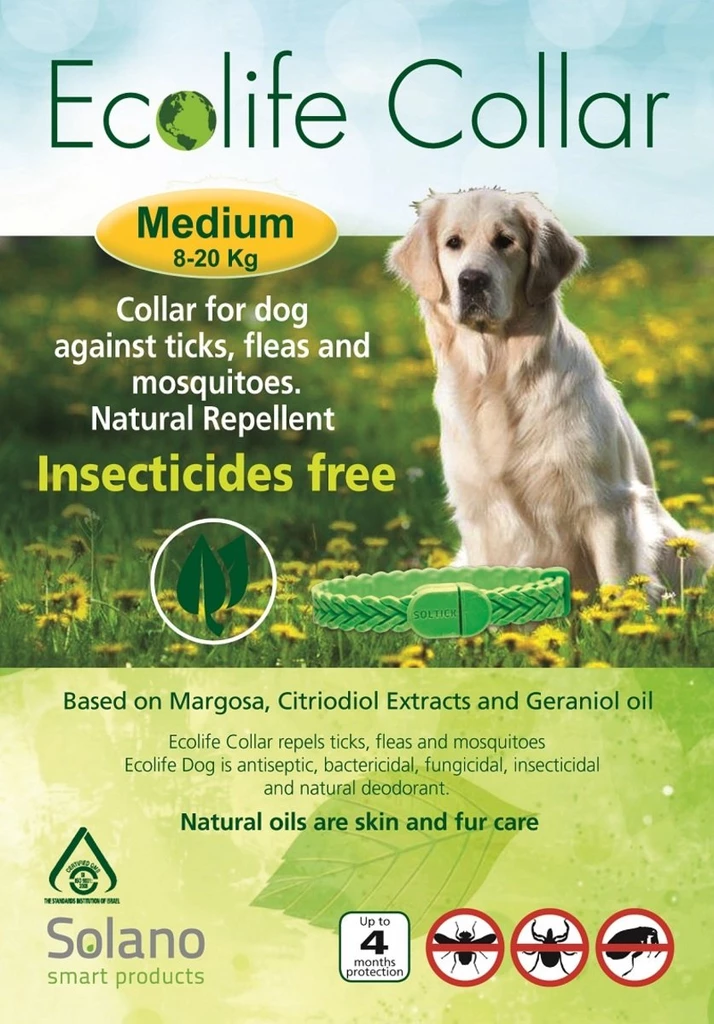 Solano - Ecolife Collar 純天然犬用驅蚤頸帶 (8~20kg)