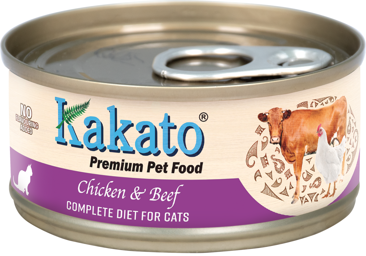 Kakato 763 雞肉、牛肉 *貓用主食罐* 70g (紫)