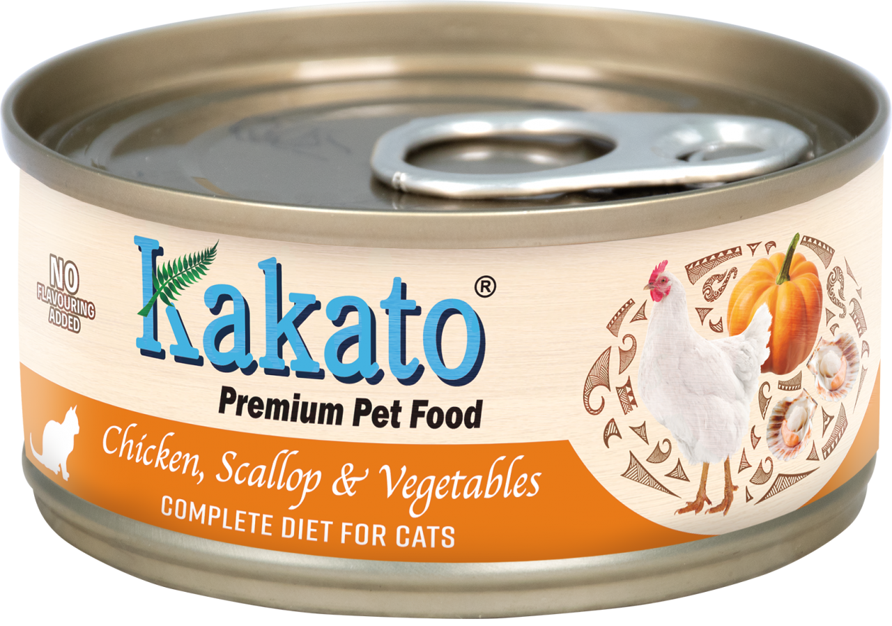 Kakato 766 雞、扇貝、蔬菜 *貓用主食罐* 70g