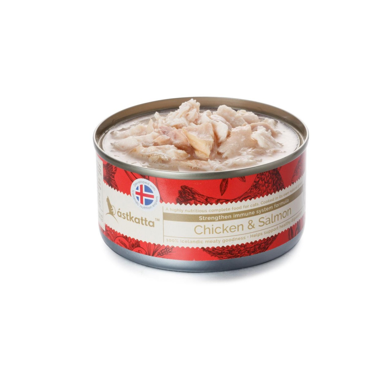 Astkatta 增強免疫力系列 走地雞肉+藍背三文魚 主食貓罐頭 170g