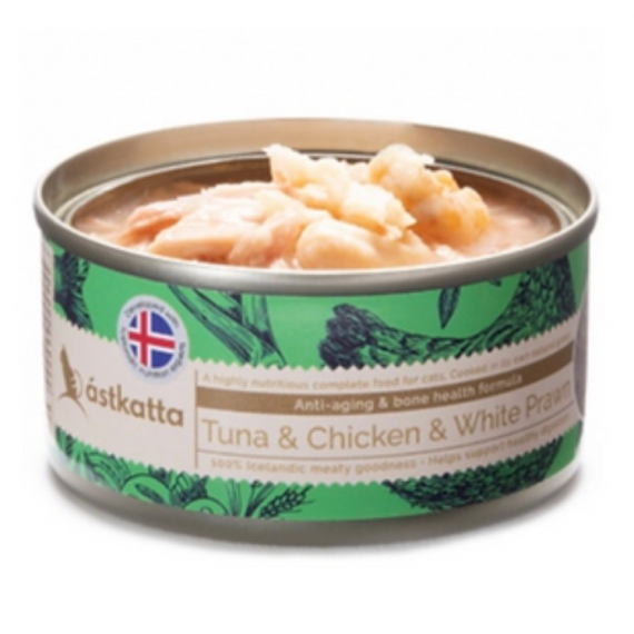 Astkatta 增強活力系列 白鰹吞拿魚+雞肉及白蝦 主食貓罐頭 170g