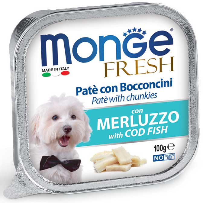 Monge Fruits 狗餐盒 吞拿鱼鱈鱼 100g (MO3109)