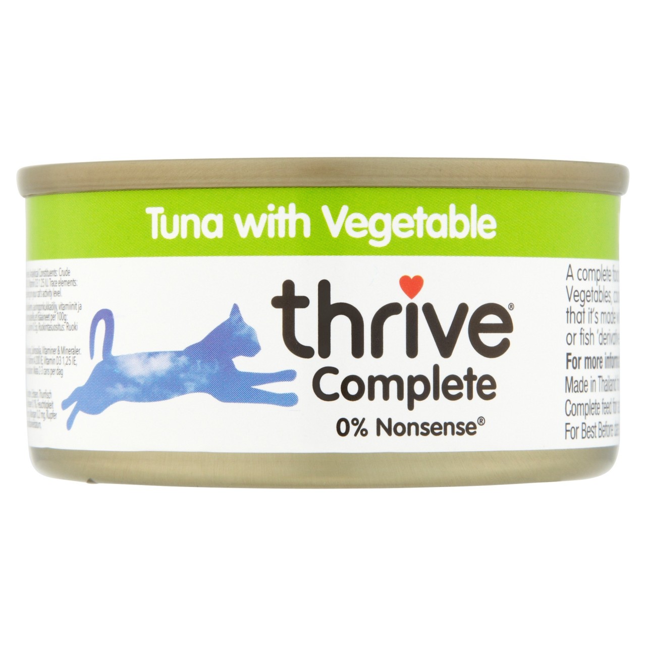 THRIVE 整全膳食100% 吞拿鱼+蔬菜貓罐头 75G
