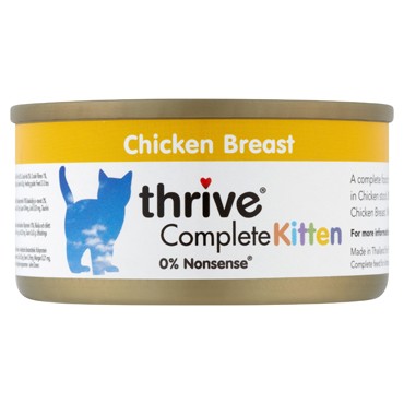 THRIVE 整全膳食100% 鸡肉幼貓罐头 75G x 12